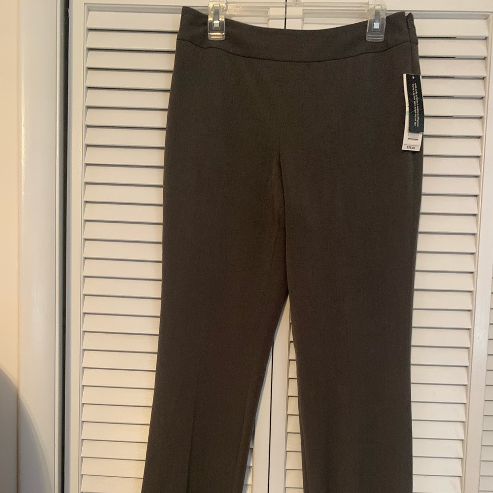 NWT Rafaella size 8P Charcoal Grey Pants unhemmed.